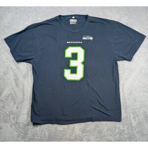 Seattle Seahawks NFL T Shirt Mens XL Blue Football #3 Teamwear Soft Comfortable